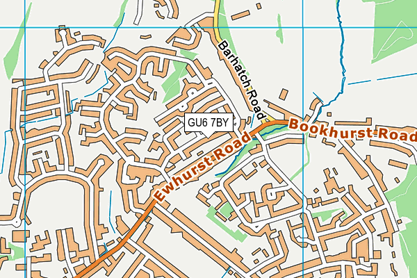 GU6 7BY map - OS VectorMap District (Ordnance Survey)