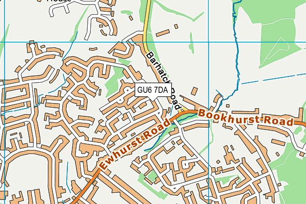 GU6 7DA map - OS VectorMap District (Ordnance Survey)