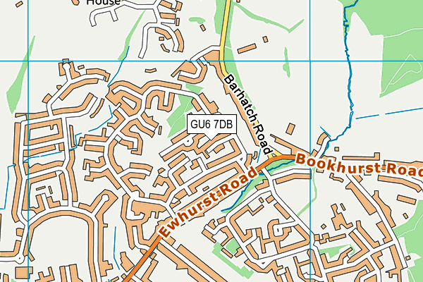 GU6 7DB map - OS VectorMap District (Ordnance Survey)