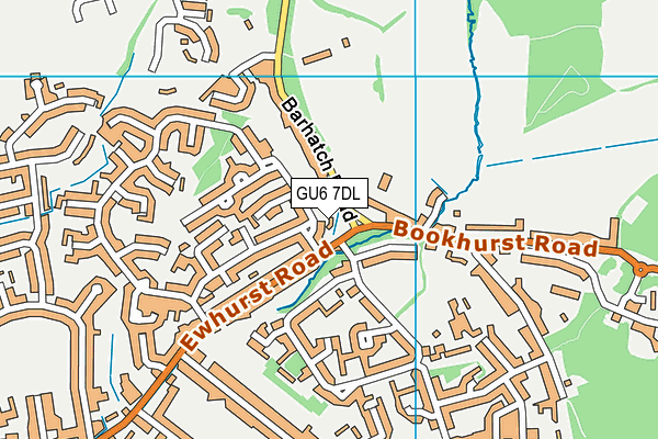 GU6 7DL map - OS VectorMap District (Ordnance Survey)