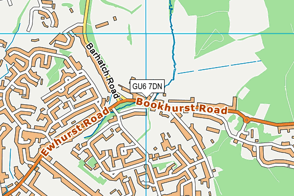 GU6 7DN map - OS VectorMap District (Ordnance Survey)