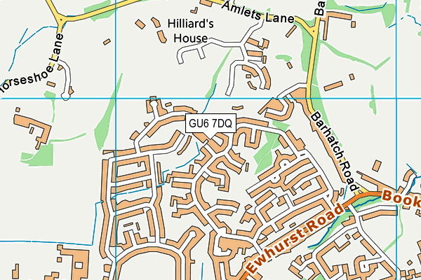 GU6 7DQ map - OS VectorMap District (Ordnance Survey)