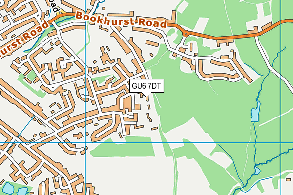 GU6 7DT map - OS VectorMap District (Ordnance Survey)