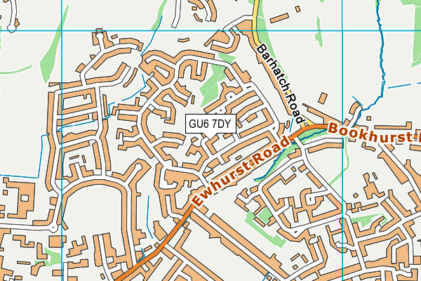 GU6 7DY map - OS VectorMap District (Ordnance Survey)