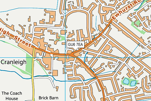 GU6 7EA map - OS VectorMap District (Ordnance Survey)