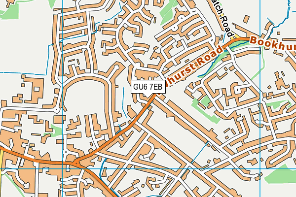 GU6 7EB map - OS VectorMap District (Ordnance Survey)