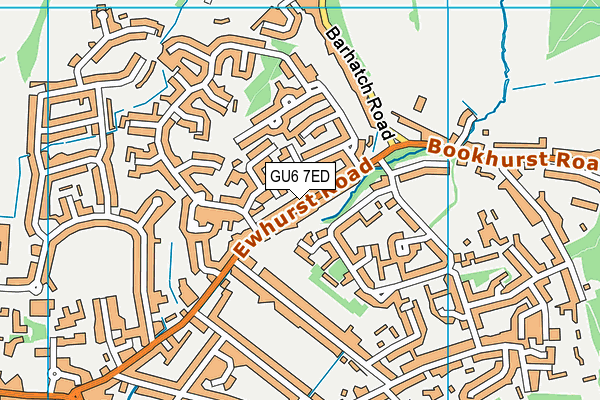 GU6 7ED map - OS VectorMap District (Ordnance Survey)