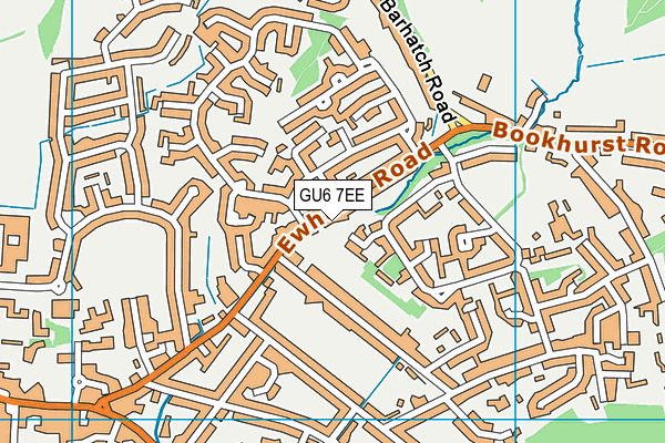 GU6 7EE map - OS VectorMap District (Ordnance Survey)
