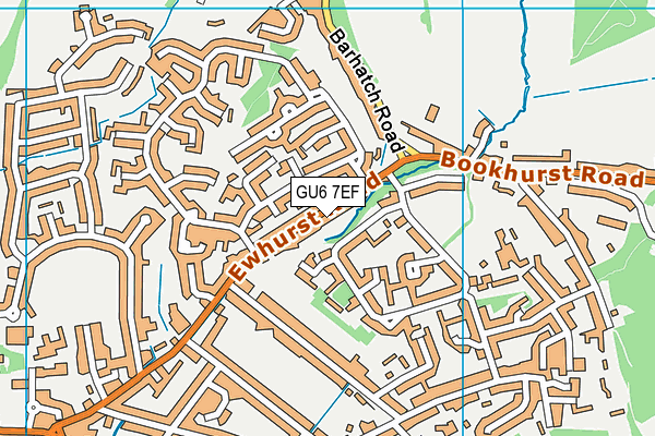 GU6 7EF map - OS VectorMap District (Ordnance Survey)