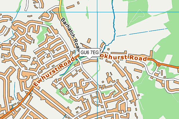 GU6 7EG map - OS VectorMap District (Ordnance Survey)