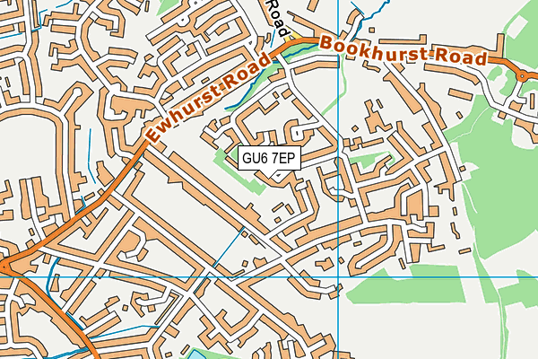 GU6 7EP map - OS VectorMap District (Ordnance Survey)