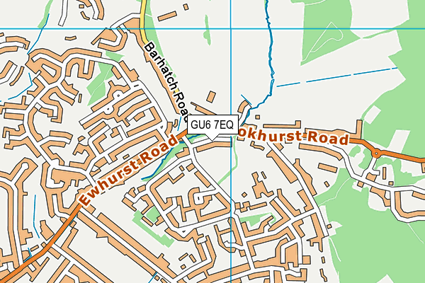 GU6 7EQ map - OS VectorMap District (Ordnance Survey)