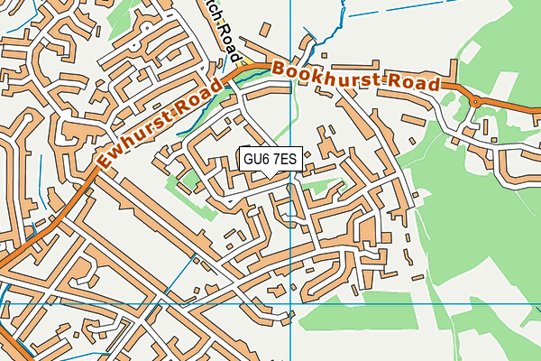 GU6 7ES map - OS VectorMap District (Ordnance Survey)