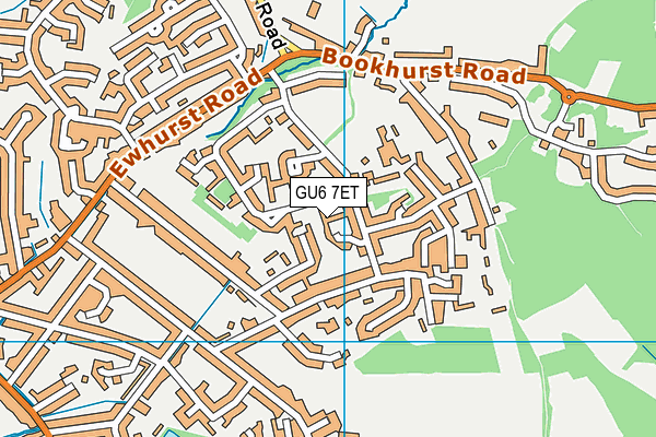 GU6 7ET map - OS VectorMap District (Ordnance Survey)