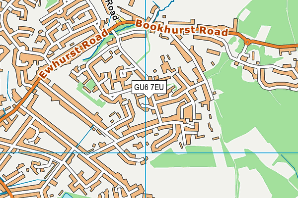 GU6 7EU map - OS VectorMap District (Ordnance Survey)