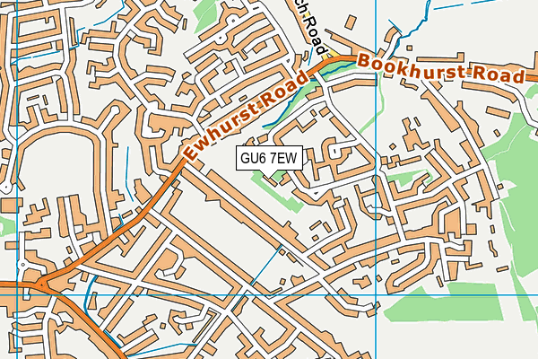 GU6 7EW map - OS VectorMap District (Ordnance Survey)