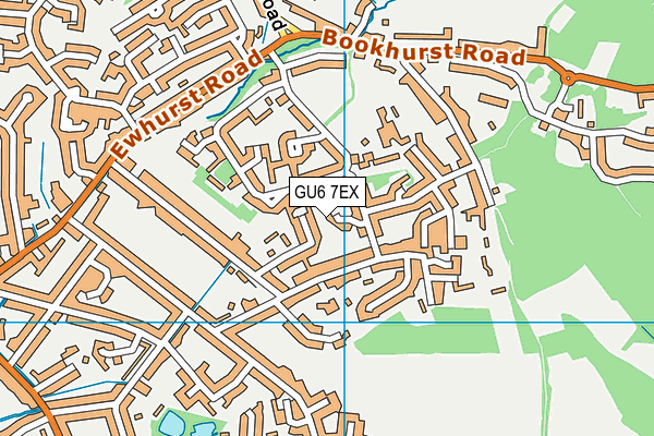 GU6 7EX map - OS VectorMap District (Ordnance Survey)