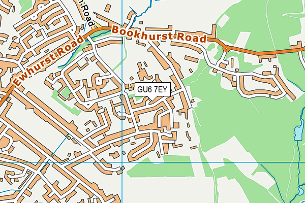 GU6 7EY map - OS VectorMap District (Ordnance Survey)