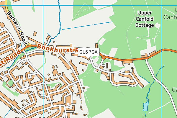 GU6 7GA map - OS VectorMap District (Ordnance Survey)