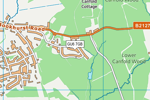 GU6 7GB map - OS VectorMap District (Ordnance Survey)