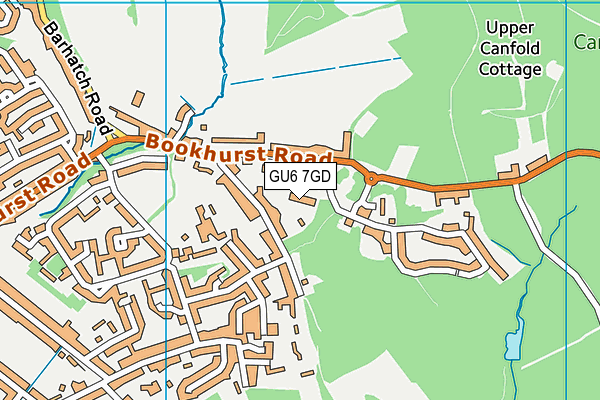 GU6 7GD map - OS VectorMap District (Ordnance Survey)