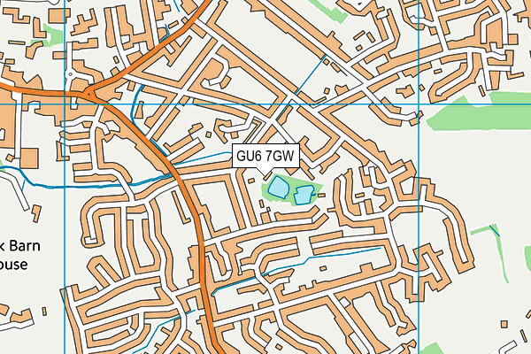 GU6 7GW map - OS VectorMap District (Ordnance Survey)