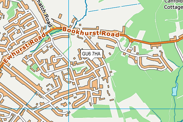 GU6 7HA map - OS VectorMap District (Ordnance Survey)