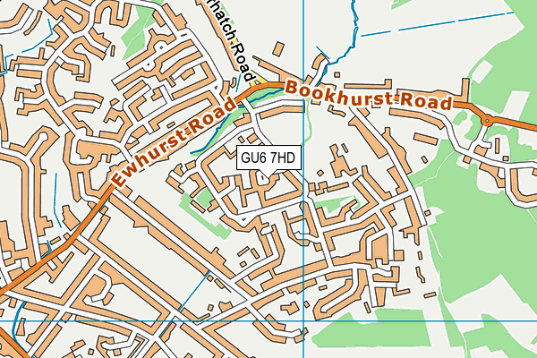 GU6 7HD map - OS VectorMap District (Ordnance Survey)