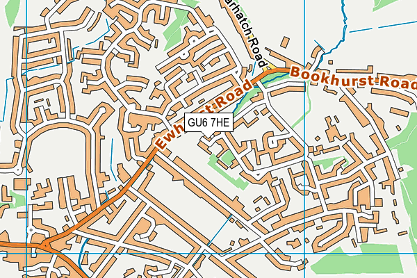 GU6 7HE map - OS VectorMap District (Ordnance Survey)