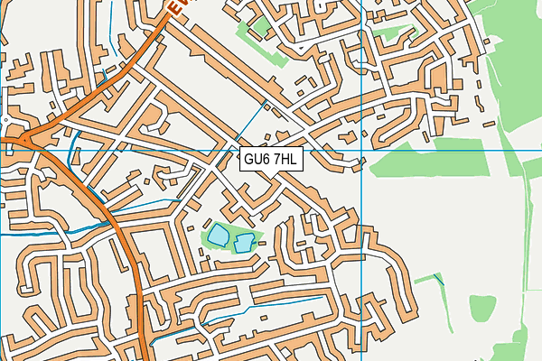 GU6 7HL map - OS VectorMap District (Ordnance Survey)