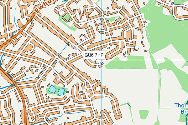 GU6 7HP map - OS VectorMap District (Ordnance Survey)