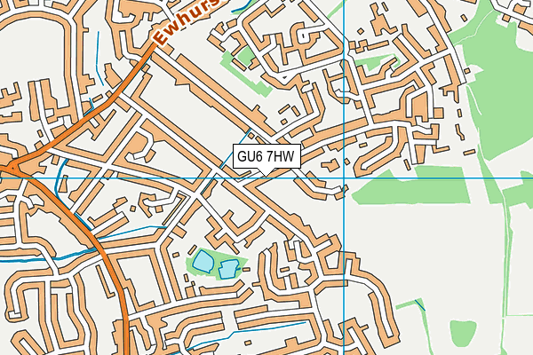GU6 7HW map - OS VectorMap District (Ordnance Survey)