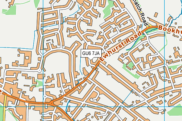 GU6 7JA map - OS VectorMap District (Ordnance Survey)