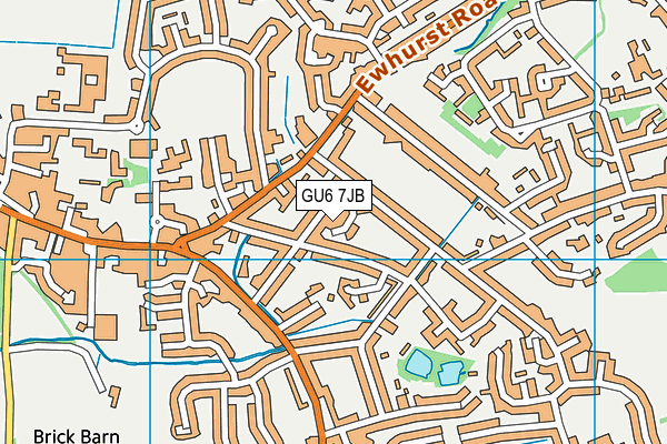 GU6 7JB map - OS VectorMap District (Ordnance Survey)