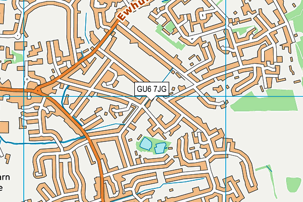 GU6 7JG map - OS VectorMap District (Ordnance Survey)