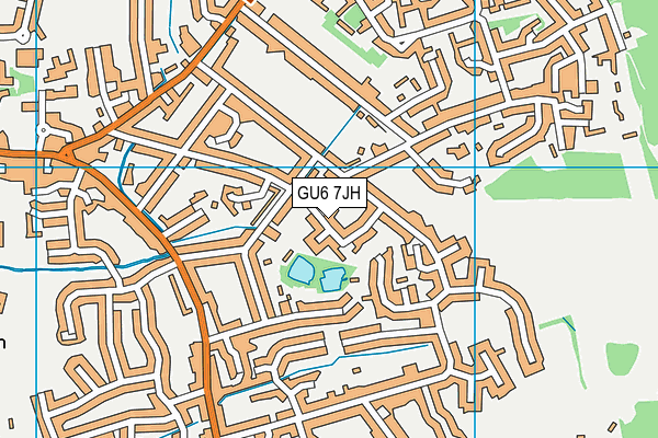 GU6 7JH map - OS VectorMap District (Ordnance Survey)