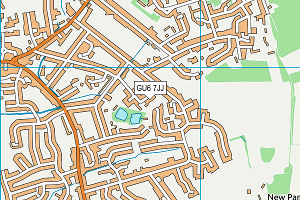 GU6 7JJ map - OS VectorMap District (Ordnance Survey)