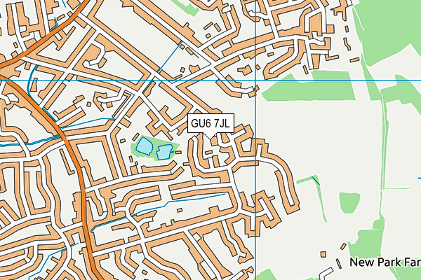 GU6 7JL map - OS VectorMap District (Ordnance Survey)