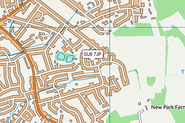 GU6 7JP map - OS VectorMap District (Ordnance Survey)