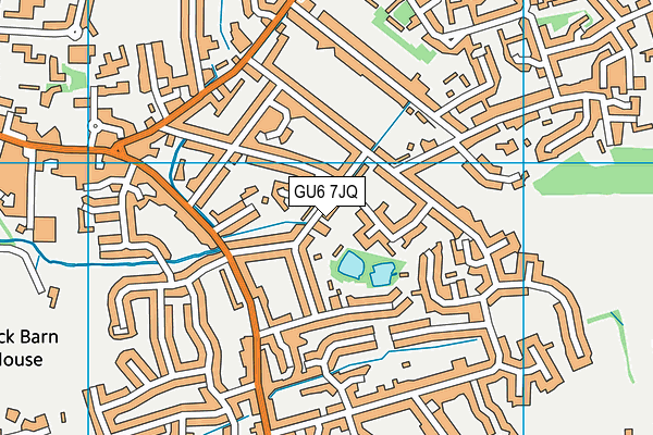 GU6 7JQ map - OS VectorMap District (Ordnance Survey)