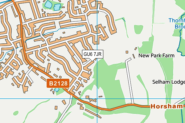 GU6 7JR map - OS VectorMap District (Ordnance Survey)