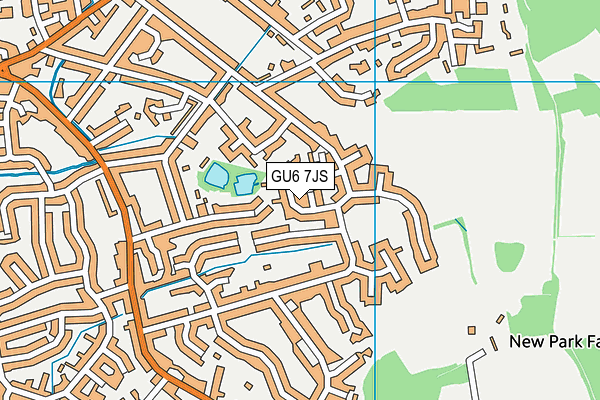 GU6 7JS map - OS VectorMap District (Ordnance Survey)