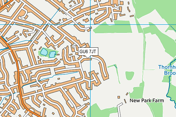 GU6 7JT map - OS VectorMap District (Ordnance Survey)