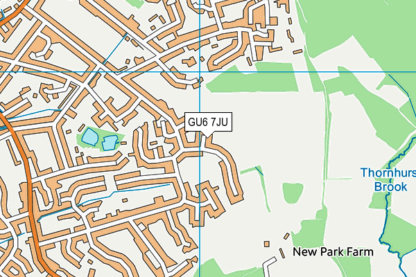 GU6 7JU map - OS VectorMap District (Ordnance Survey)