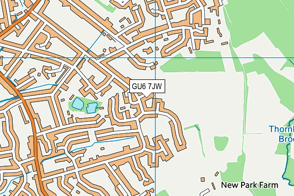 GU6 7JW map - OS VectorMap District (Ordnance Survey)