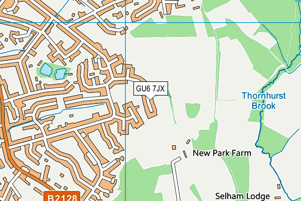 GU6 7JX map - OS VectorMap District (Ordnance Survey)