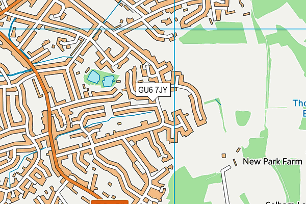 GU6 7JY map - OS VectorMap District (Ordnance Survey)
