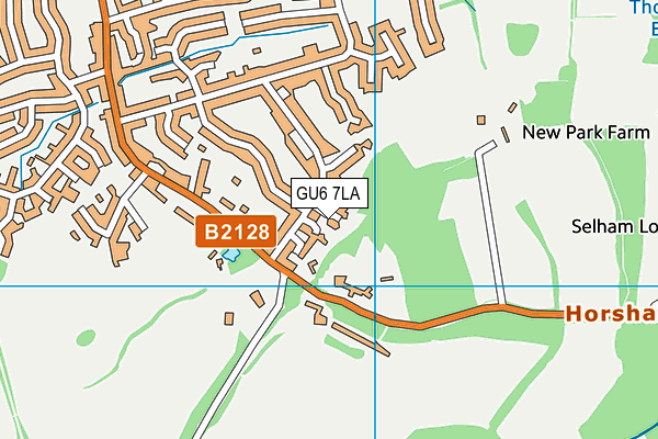 GU6 7LA map - OS VectorMap District (Ordnance Survey)