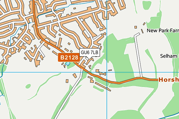 GU6 7LB map - OS VectorMap District (Ordnance Survey)