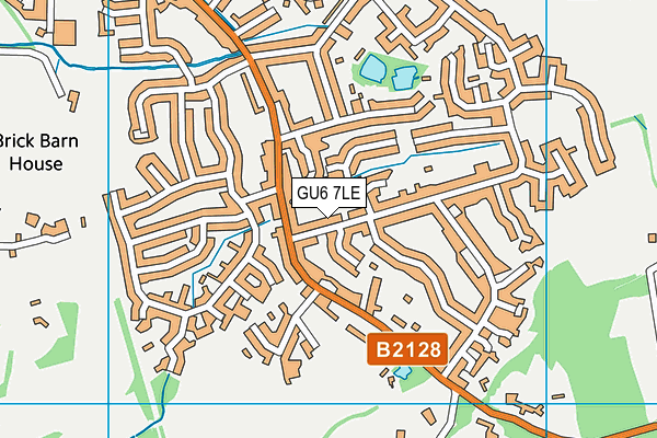 GU6 7LE map - OS VectorMap District (Ordnance Survey)